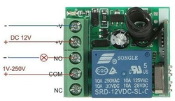 Dálkové ovládání - přijímač + vysílač 433MHz, napájení 12V