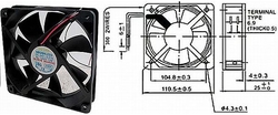 Ventilátor 120x120x25mm 12V/0,28A 2300 ot/min