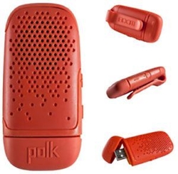 Polk Audio Boom BIT, bluetooth reproduktor se sponou, červený, DOPROD