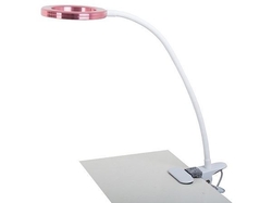 Lampa s klipem USB 24 LED bílo růžová